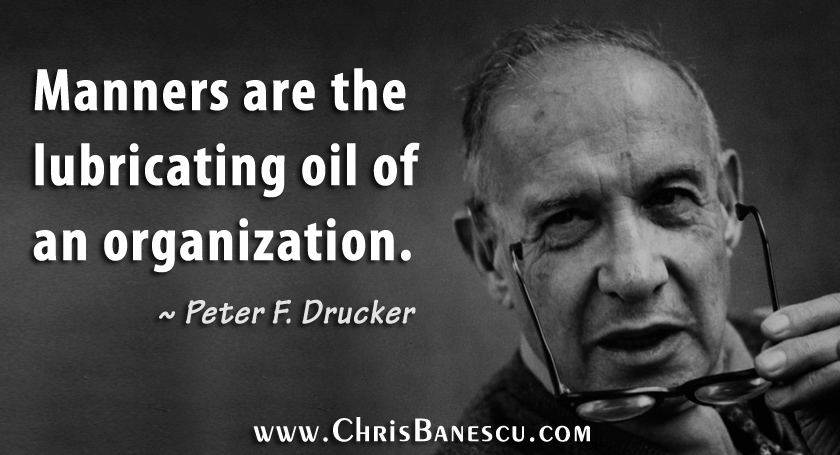 Manners, The Lubricating Oil of Organizational Relationships